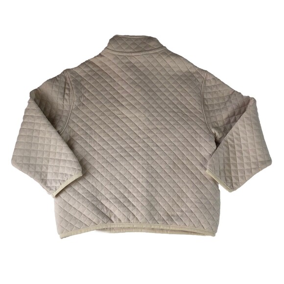 Old Navy Boys Ivory Quilted Fleece Sweater 1/4 Snap Button Size XS (5) - Picture 3 of 16